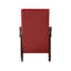 Raina Red PU & Espresso Finish Rocking Chair