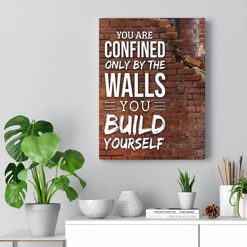 " You Are Confined Motivational Verse ", 16" H x 12" W x 1.25" D
