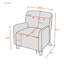 Fauteuil d'appoint moderne en lin capitonné avec siège rembourré, accoudoirs et pieds en bois d'hévéa-789354604