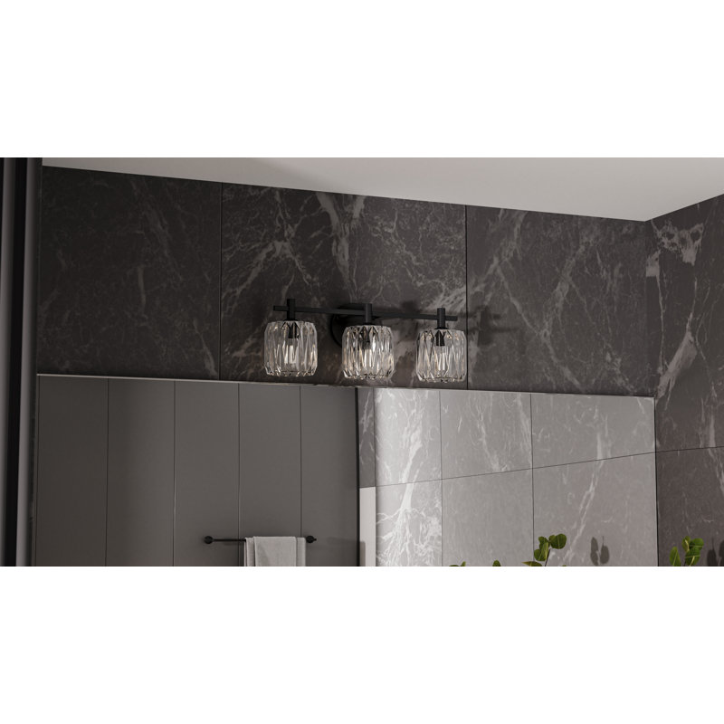 Luminaire de salle de bain Altrud, Noir mat