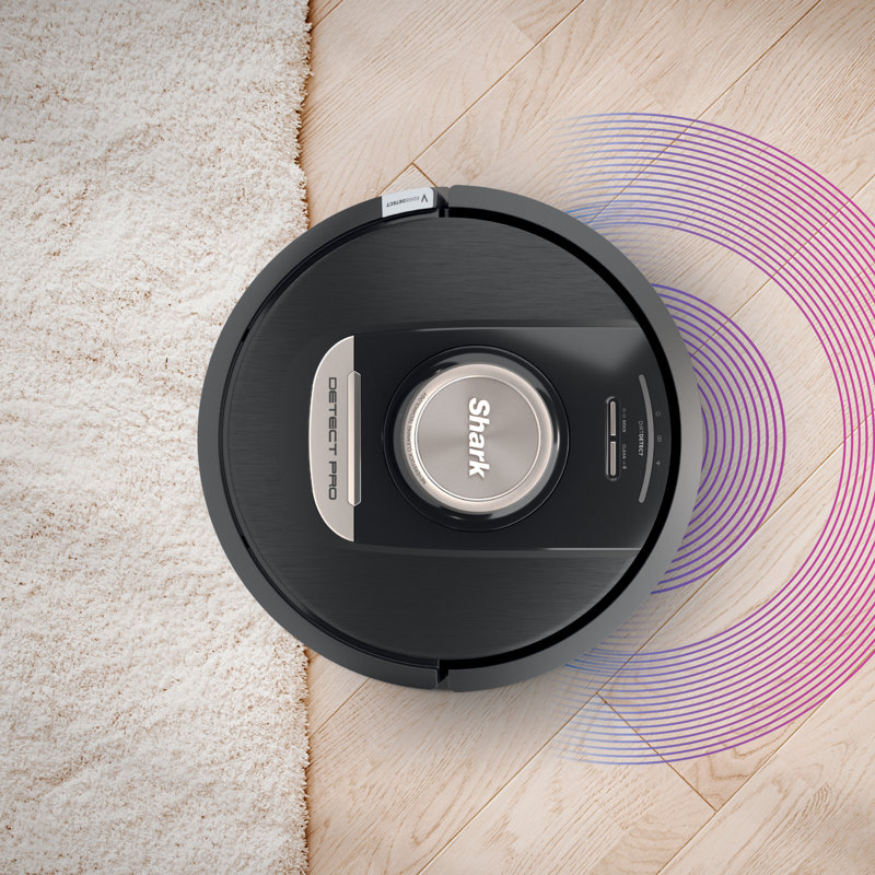 Black Cordless Bagless Robot Vacuum with HEPA Filter for Pets