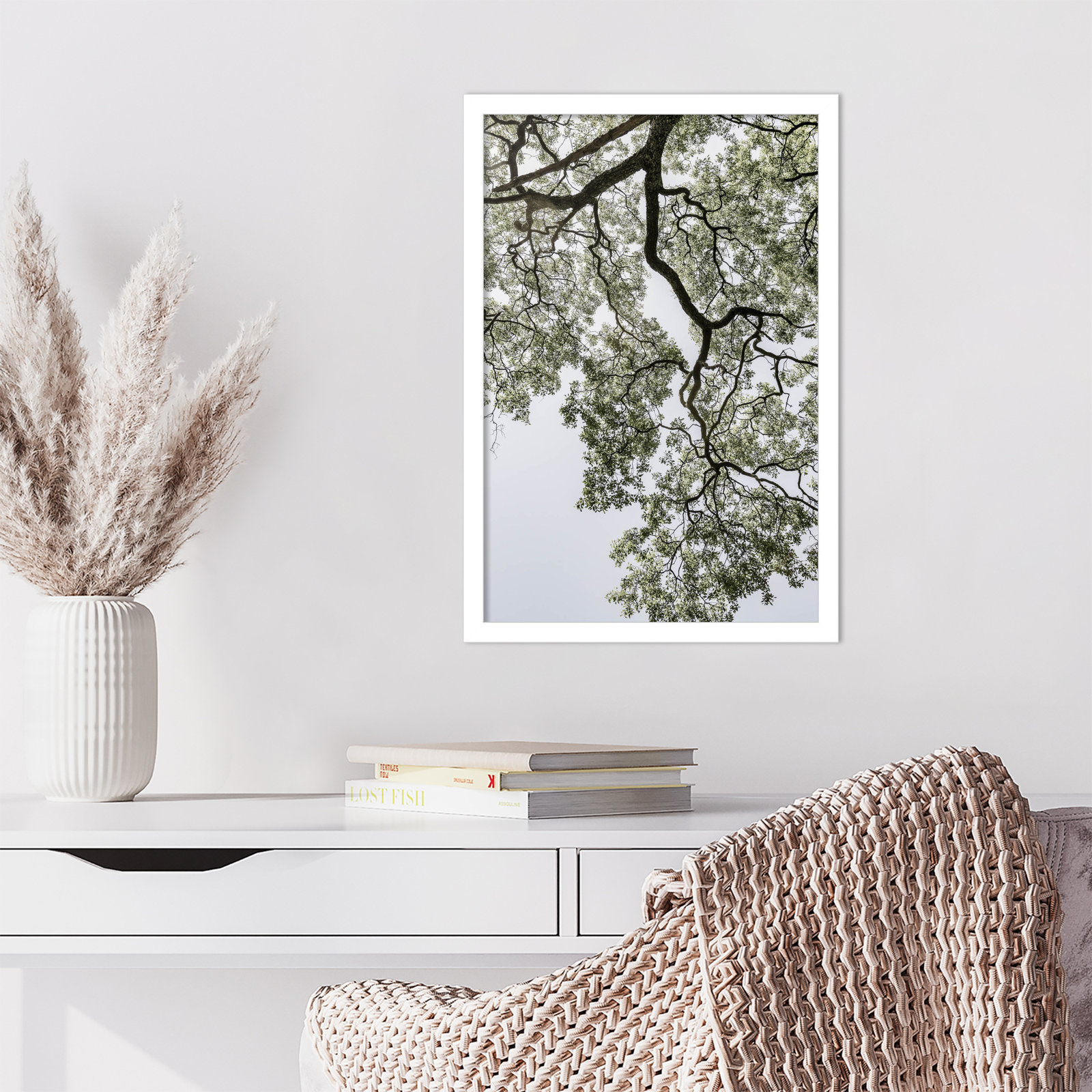 Pleasantville "Coastal Forest" Print, White, 21" H x 15" W