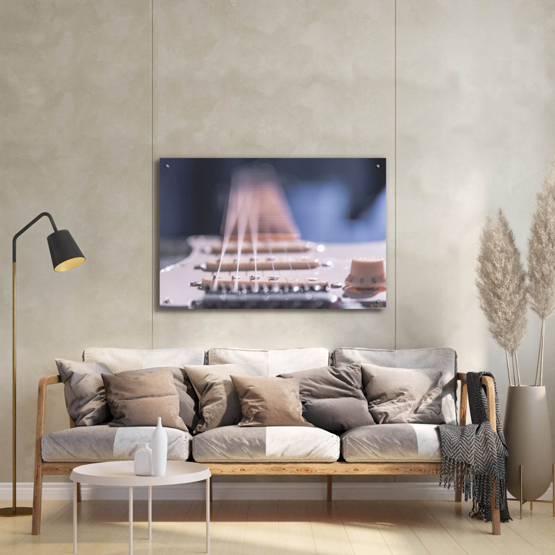  «Guitare vibrations» par Life BeautifuLEE, art mural en verre acrylique, 36 po x 24 po, H 24 po x l 36 po