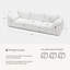 Canapé modulaire 113,8 po, canapé 3 places Comfy Cloud, canapé rembourré surdimensionné, blanc