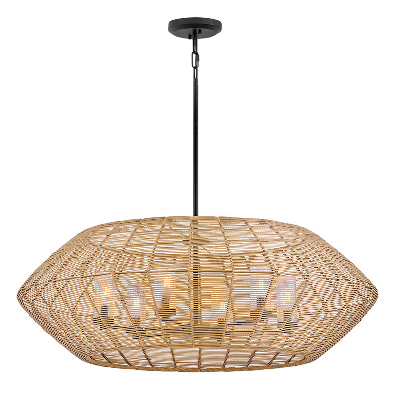 Hinkley Luca Large Single Tier Chandelier, Yellow