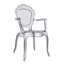 Chaise de salle à manger avec accoudoirs en acrylique transparent et empilable Clear Modern -576781300