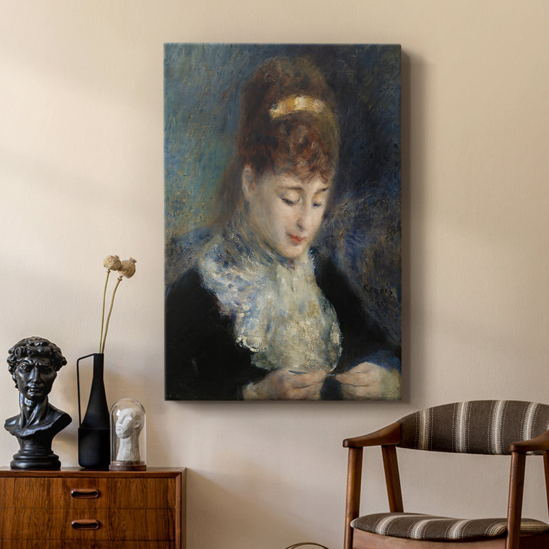 «Woman Crocheting» par Pierre-Auguste Renoir, 24 po x 36 po