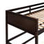 Lit mezzanine simple en bois massif avec échelle
