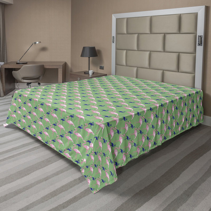 Drap plat Ambesonne Flamant rose