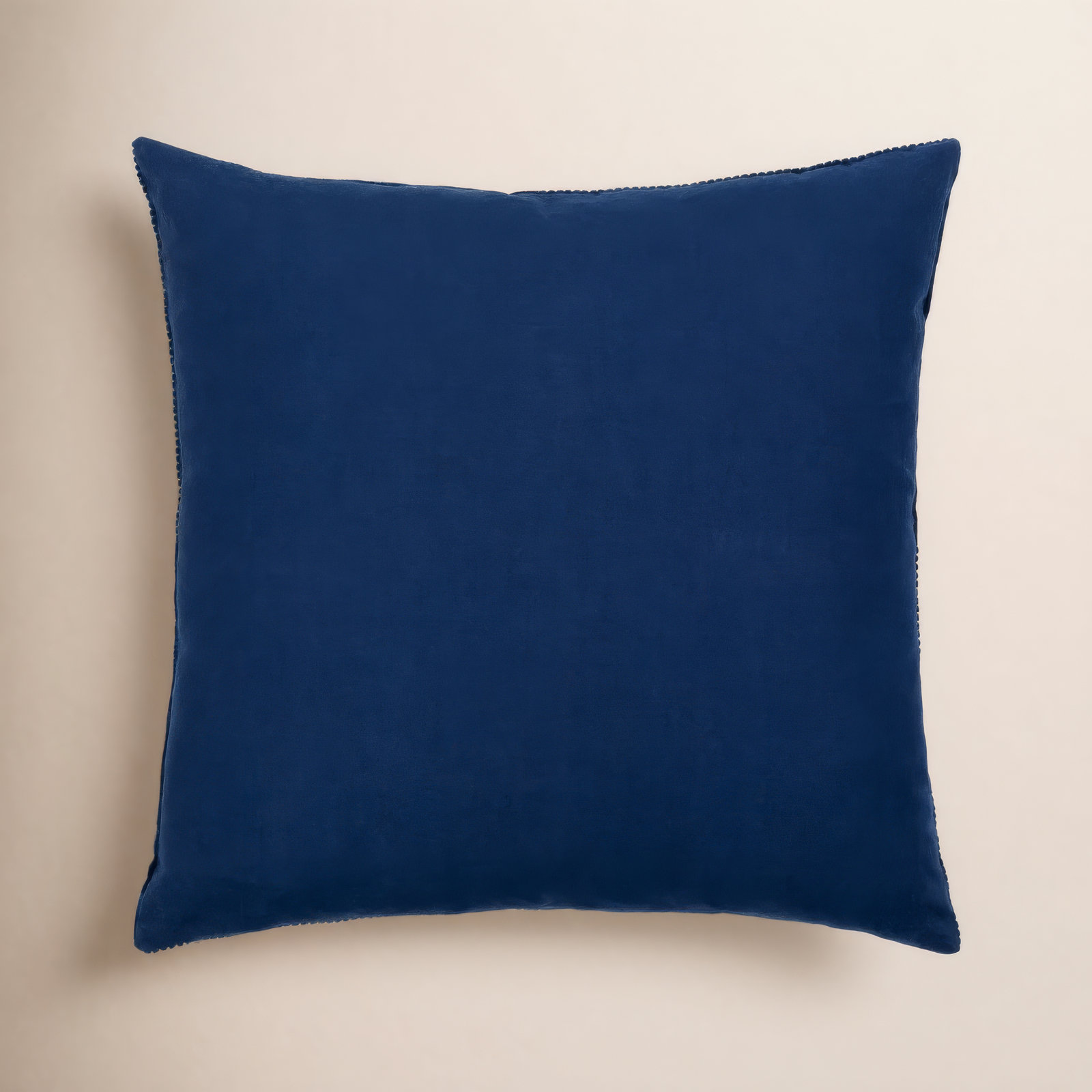 Selma Cotton Throw Pillow, 18" x 18", Navy