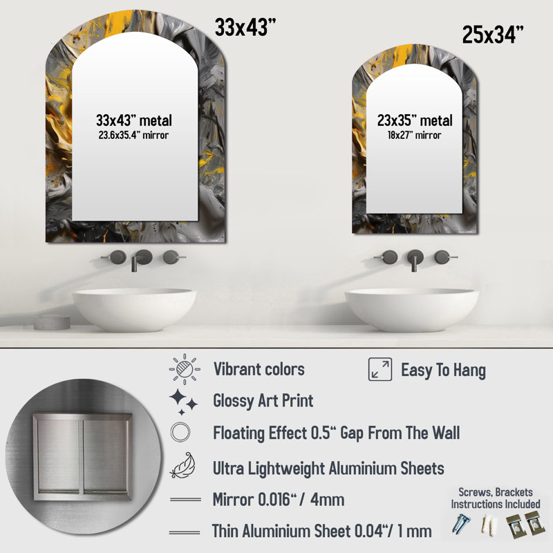 Bliss of Happiness en gris et jaune, 43 po x 33 po