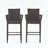 2-Pack Outdoor Wicker Barstools with Polyethylene Rattan, Powder-Coated Metal Frame, 400 lbs Capacity-1547850164