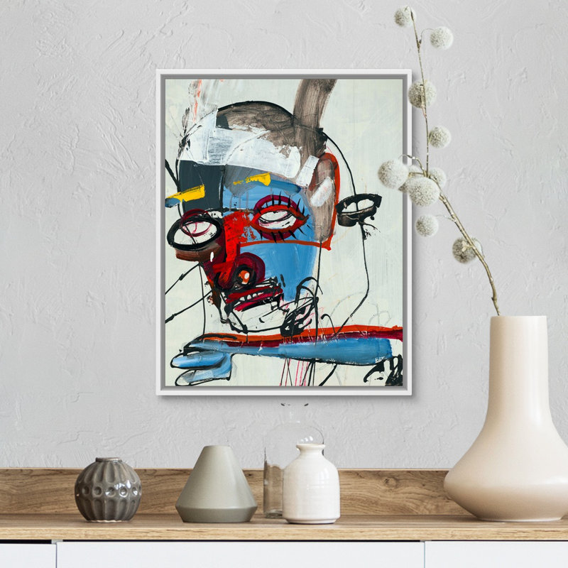 Reproduction d'art sur toile, Cadre flottant blanc, H 16 po x l 13 po x P 1,75 po