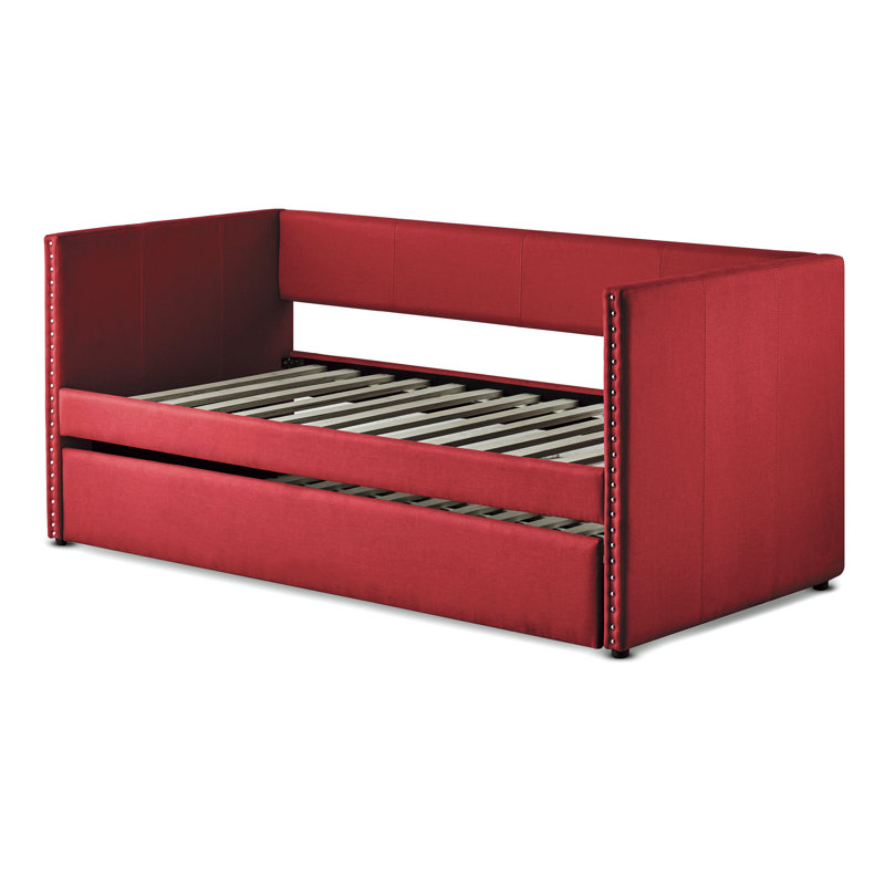 Lit de jour avec couchette Yelton, Rouge