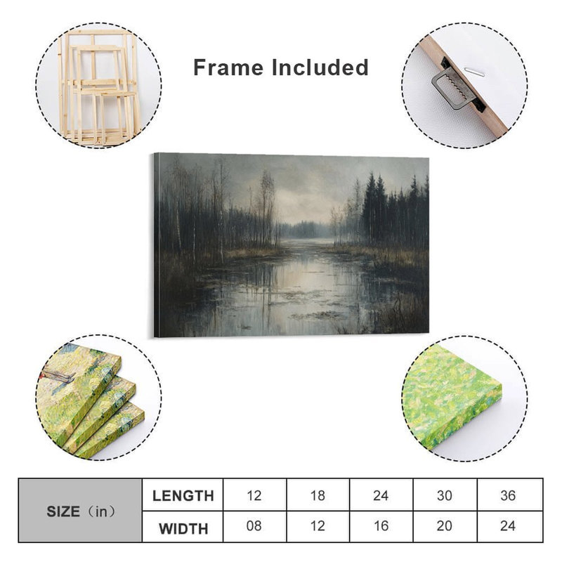 Art mural sur toile encadré 12 "x 18", prêt à être accroché, 12 po x 18 po