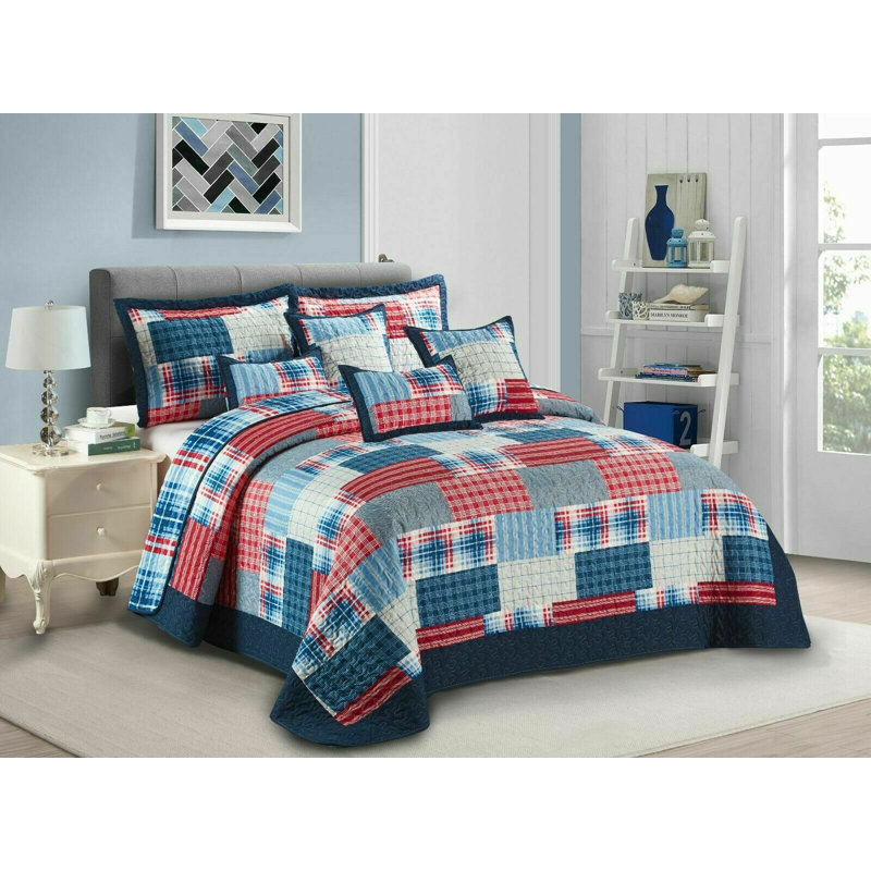 Northington Microfibre Bedspread, Single Bedspread, Red