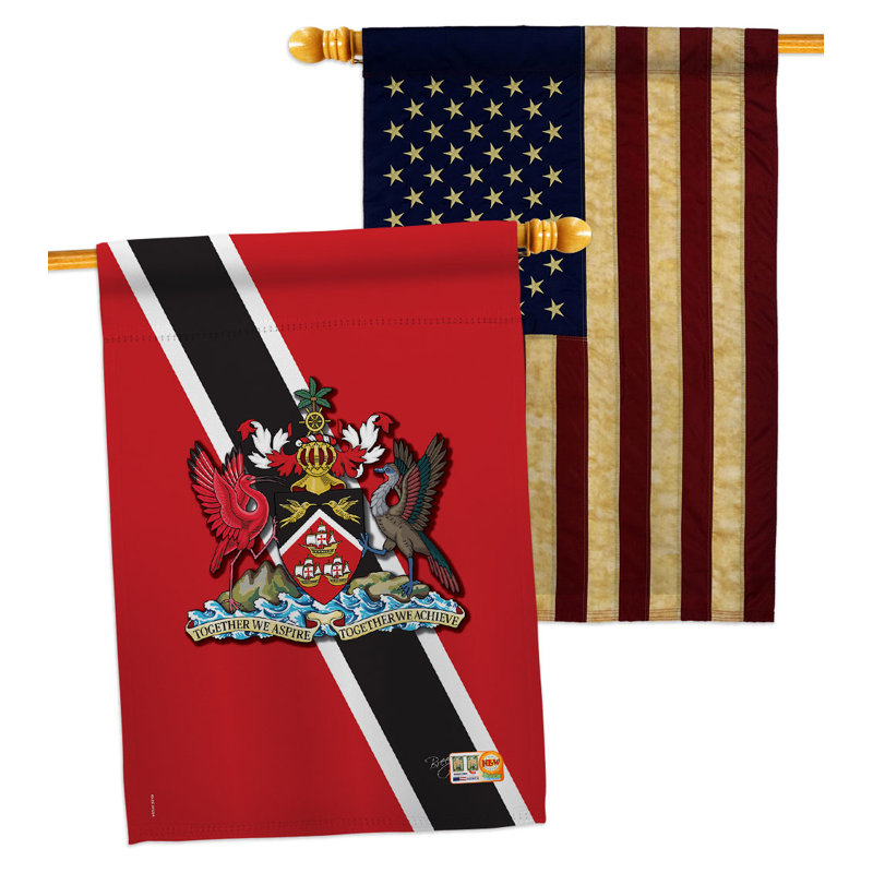 Drapeau de maison Trinité-et-Tobago en polyester 3 pi 3 po x 2 pi 3 pi