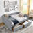 Daybed with Trundle Upholstered Tufted Sofa Bed, with Two Drawers-188193224