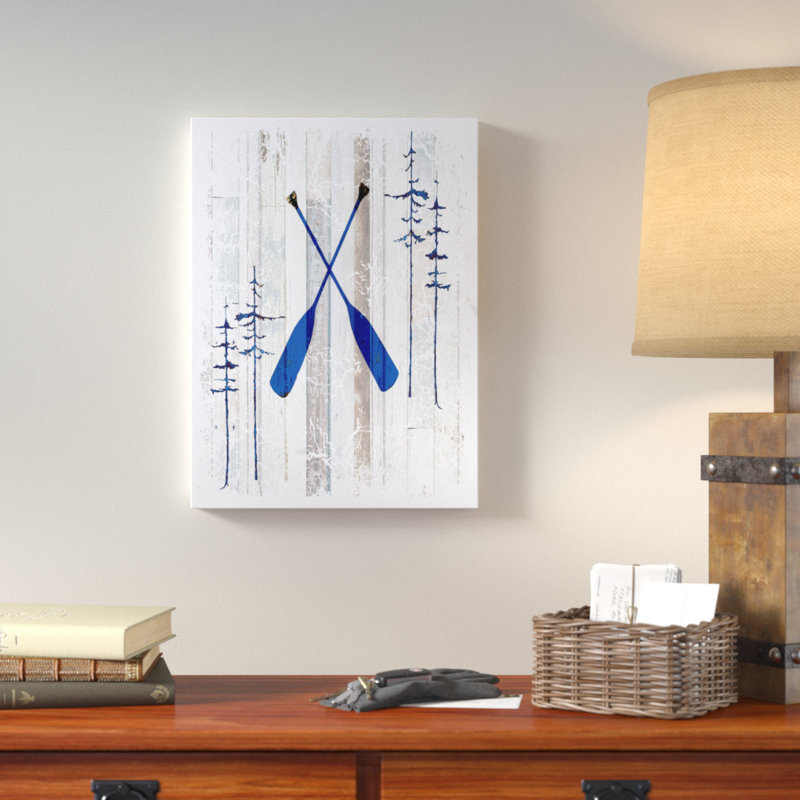 « the blue orignal-avirons », reproduction d’impression sur toile tendue, H 19 po x l 14 po x P 2 po