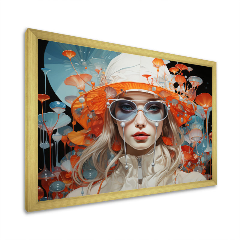 Le surréalisme explore la mode I, Encadrement doré, H 16 po x l 32 po x P 1 po