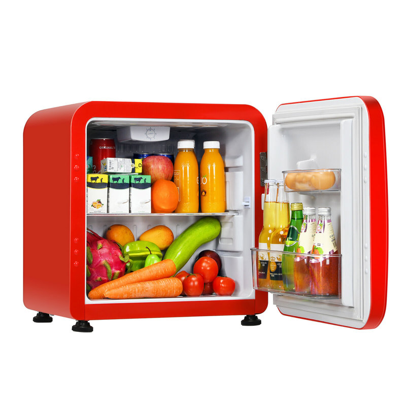 Costway 1,6 pi³ Mini réfrigérateur autoportant, Rouge