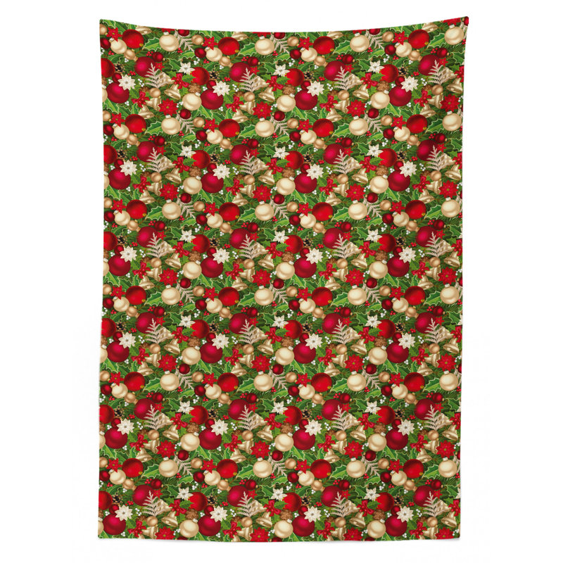 Geometric Christmas Tablecloth, 90" L x 60" W