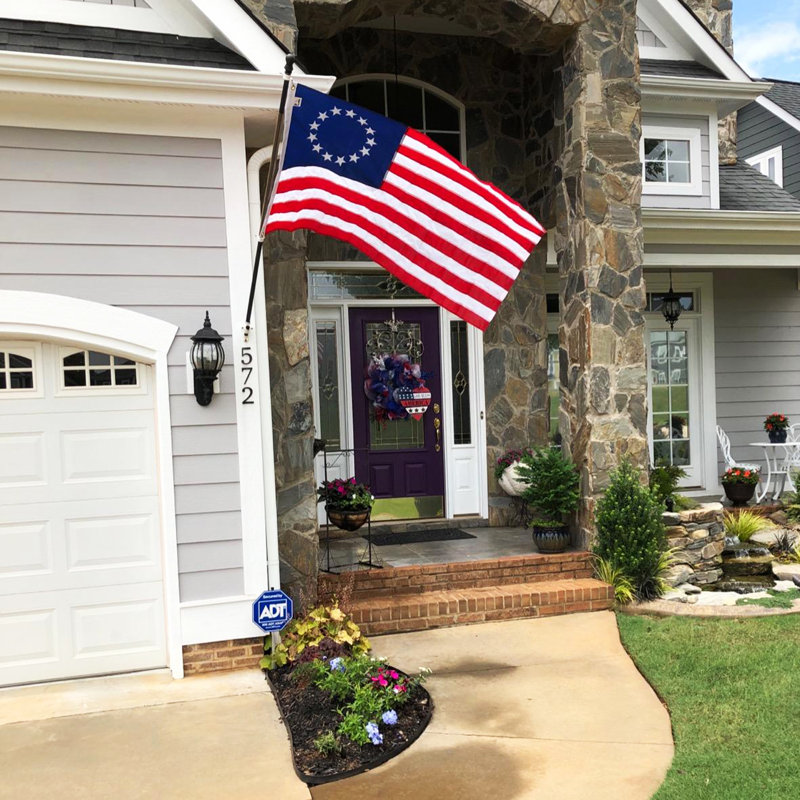 Betsy Ross 2x3 Foot Red White Blue Embroidered Nylon Flag