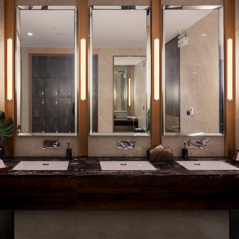 Barre d'éclairage de salle de bain à DEL à 1 lumière à intensité variable 24W Procyon, Argent