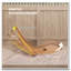 Chaise berçante ergonomique en bois avec siège à lattes Outsunny