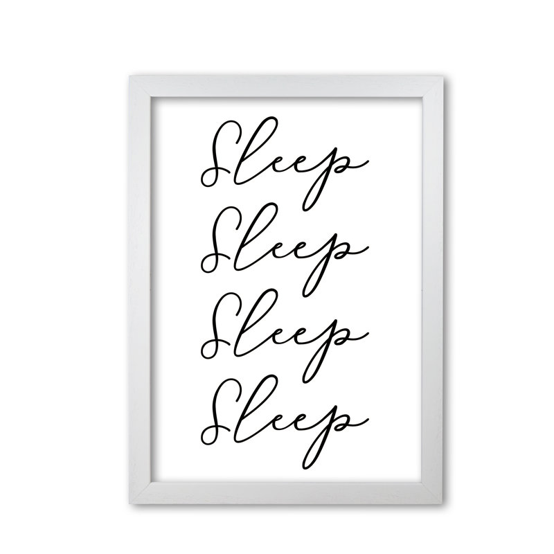 Sleep - Print, 85 cm H x 60 cm W x 5 cm D, White Grain Frame