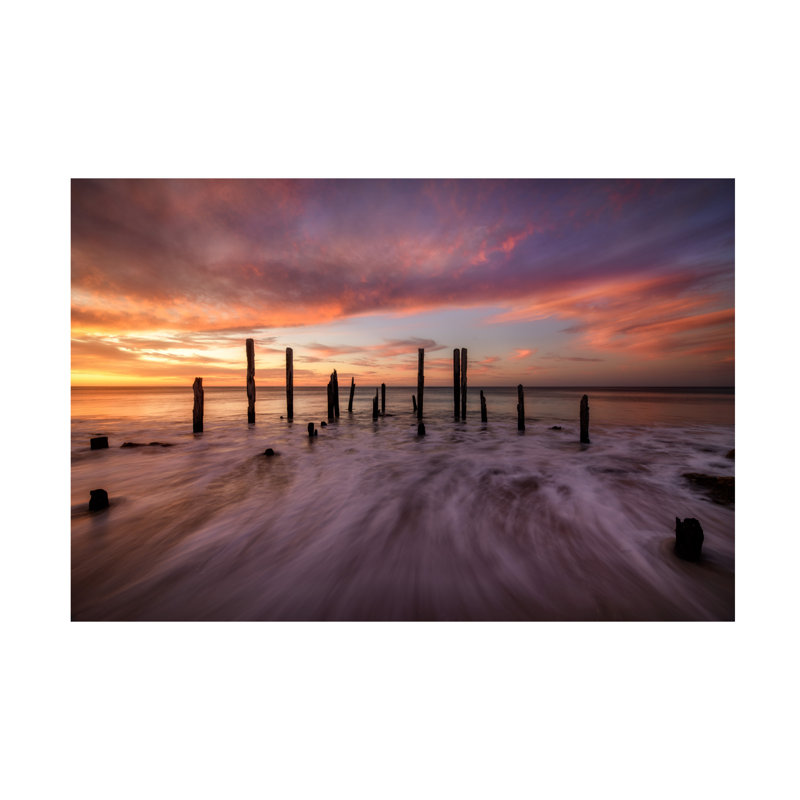 Wrapped Canvas Wall Art - Lincoln Harrison 'Port Willunga 2' Wall Art for Living Room, Bedroom, or Office Décor  - 22x32