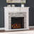 Eseli Electric Fireplace With Faux Stone Surround