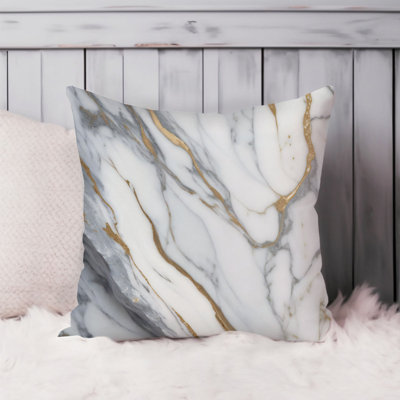 Abstract Marble Geode Crystals Symphony XVII Pillow Cover