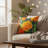Manual Woodworkers & Weavers Poppies Climaweave Pillow 18 x 18 Inch Weather Resistant Indoor Outdoor Decorative Cushion Orange Blue