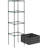 Galvanized Planter Box, 24" X 24" X 73.5" Raised Garden Bed With Tomato Cage For Climbing Vines, Dark Gray-19215031