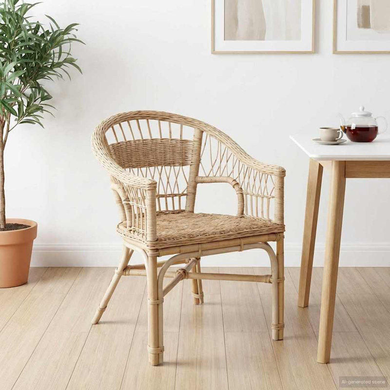 45cm H Stacking Dining Chair, Natural