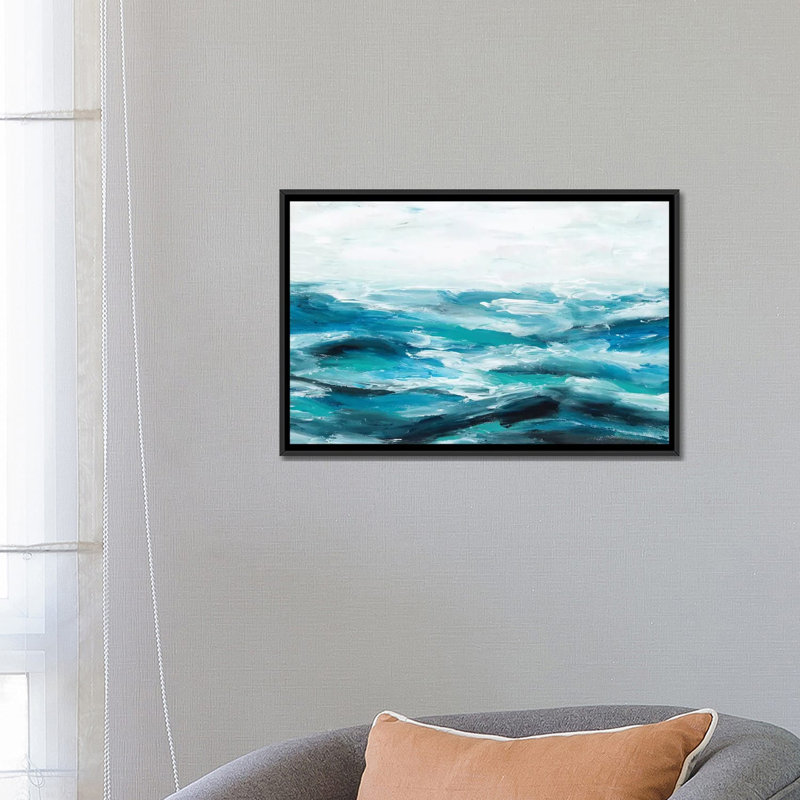 «Oceanic I», impression sur toile, H 18 po x l 26 po x P 1,5 po, Toile avec cadre noir