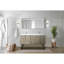 Meuble-lavabo double rustique en acacia avec plateau-893954401-893954400