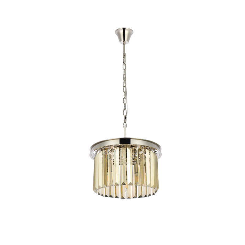 Yazmin 3 - Light Unique/Statement Pendant, Smoky, Polished Nickel