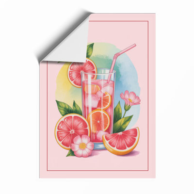 Summer Refreshment Modern - Framed Print