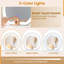 Miroir de salle de bain avec 2 tiroirs coulissants, 3 modes d'éclairage et une luminosité réglable