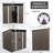 6Ft X 5Ft Outdoor Metal Storage Case - Galvanized Iron Build, Panels, Transparent Plate, Sliding Door With Lock, Simple Build Shed Unit Closet Construction, Easy Assembly-123403662-123403654