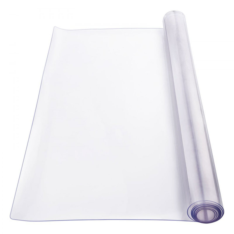 Protecteur de table en PVC transparent, protecteur de bureau en plastique de 2,0 mm d'épaisseur, L 42 po x L 60 po