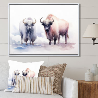Yak domestique I - animaux, art mural sur toile
