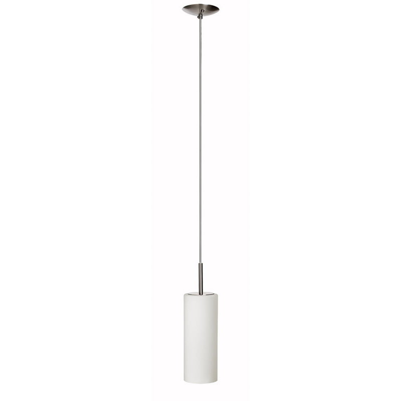 Luminaire suspendu cylindrique 1 lumière Nickolas, Blanc