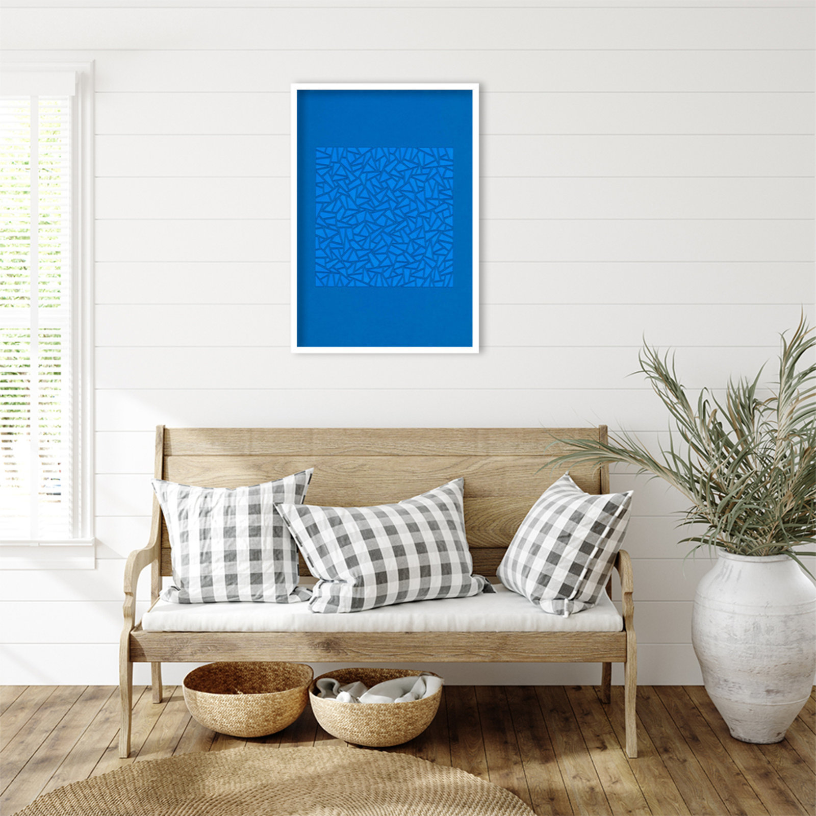 Blue World by Alex Dunn, White, 13" H x 10" W