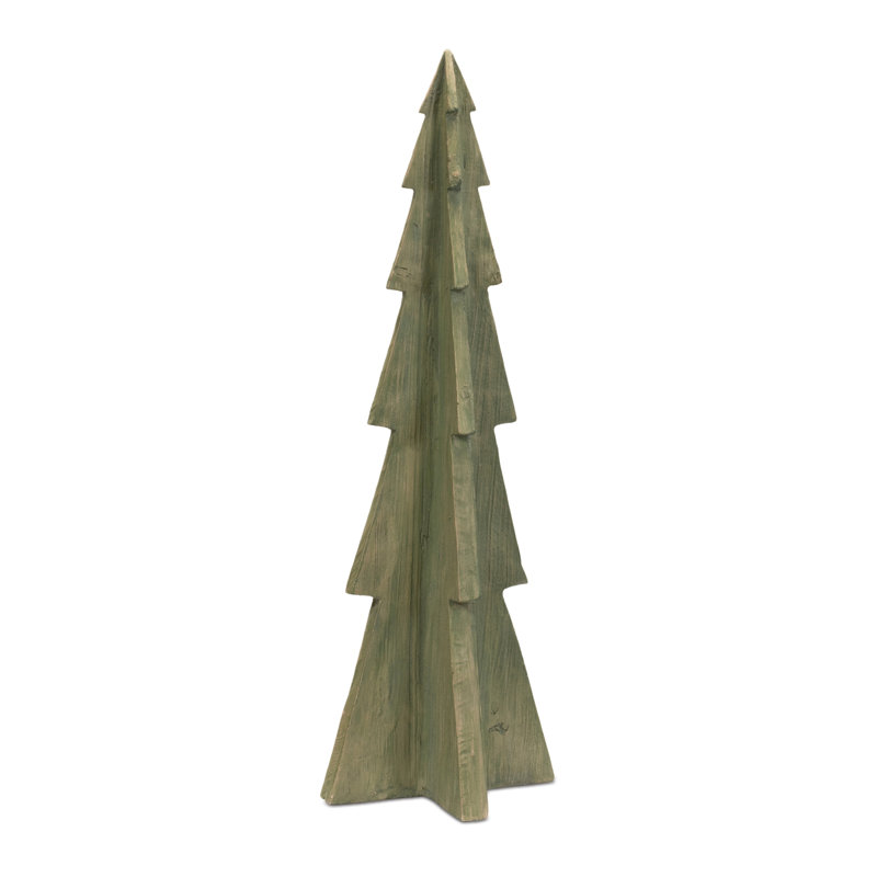 Arbre en résine, Vert / Brun clair, H 37 po x l 12 po x P 12 po