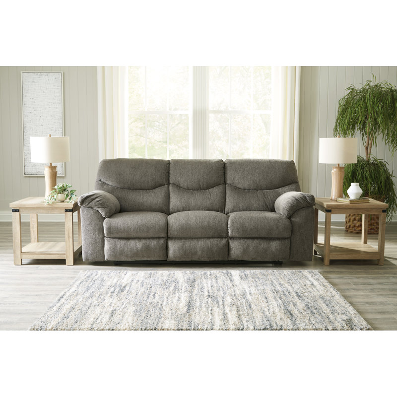 Canapé inclinable et causeuse Alfons, Gris / beige
