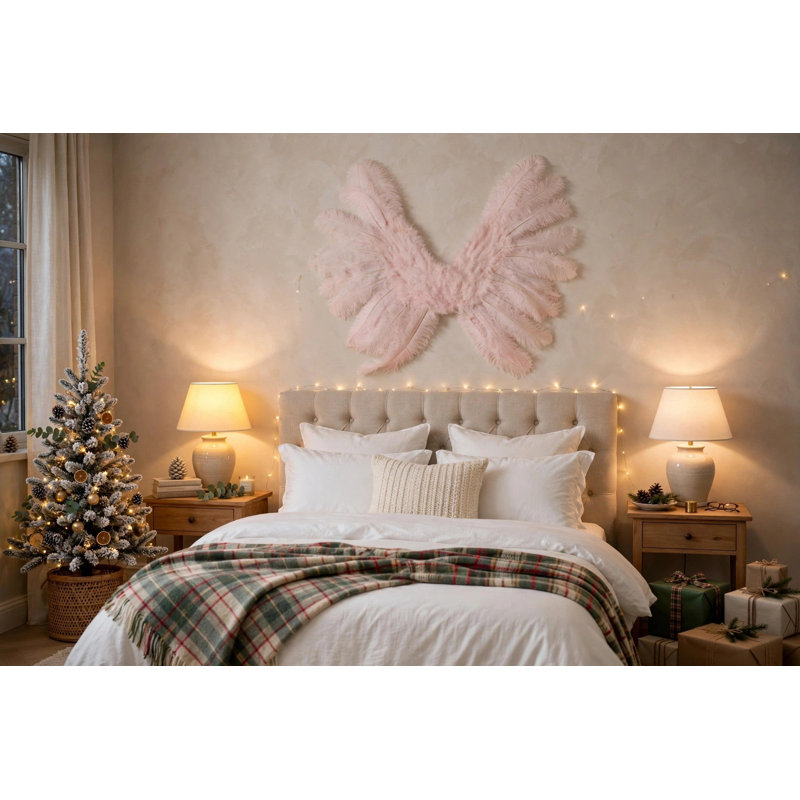 Large Ostrich Feather Wings - Light Pink