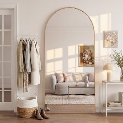 Oversized Arch Full Length Mirror with 3 Mounting Methods